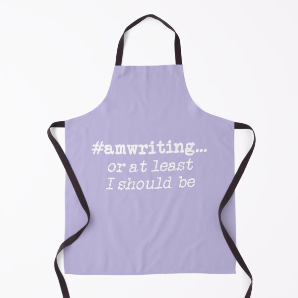 Item preview, #amwriting or at least I should be White on Lavender designed and sold by TeaRoseWriter.