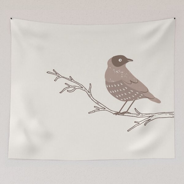 Artikelvorschau, Vogel auf einem Zweig Minimal Boho Warm Colors Design entworfen und verkauft von zedonee.