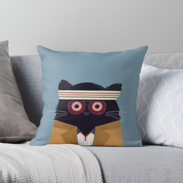 Cat Tenenbaum Throw Pillow