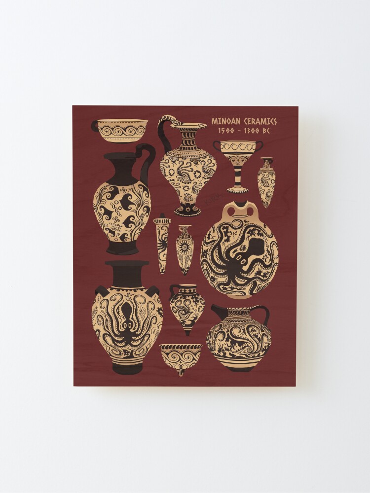Alternate view of Late Minoan Ceramics Mounted Print