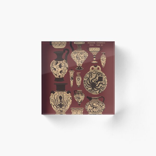 Late Minoan Ceramics Acrylic Block