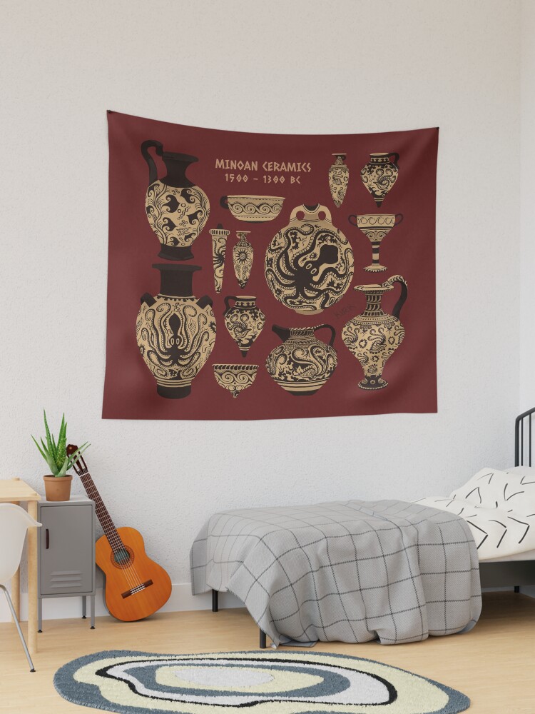 Thumbnail 1 of 3, Tapestry, Late Minoan Ceramics designed and sold by flaroh.