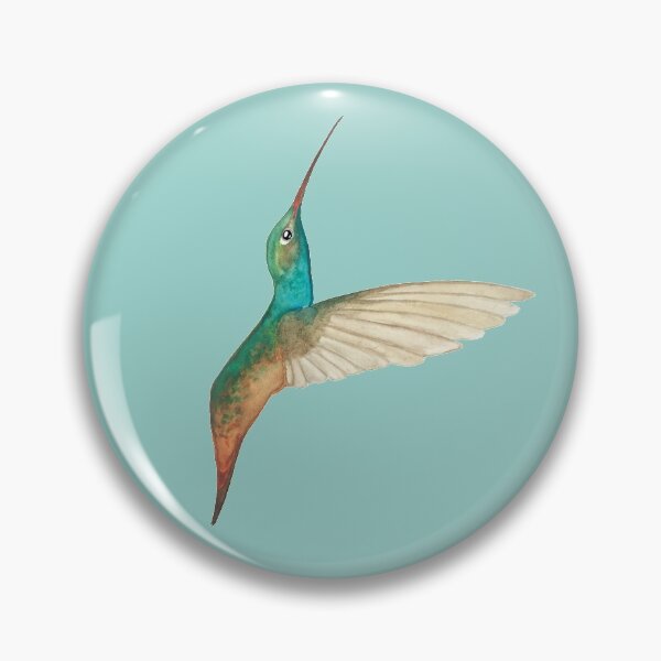 Item preview, Rufous-tailed Hummingbird on Light Aqua Background designed and sold by Christiane Dobbins.