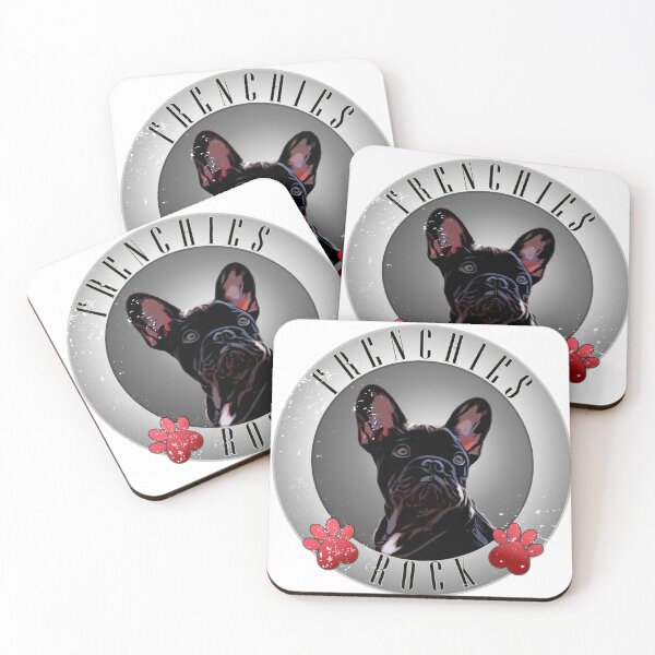 Item preview, Frenchies Rock - Black Frenchie  designed and sold by 8PawsStudio.