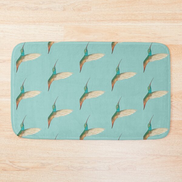 Item preview, Rufous-tailed Hummingbird on Light Aqua Background designed and sold by Christiane Dobbins.