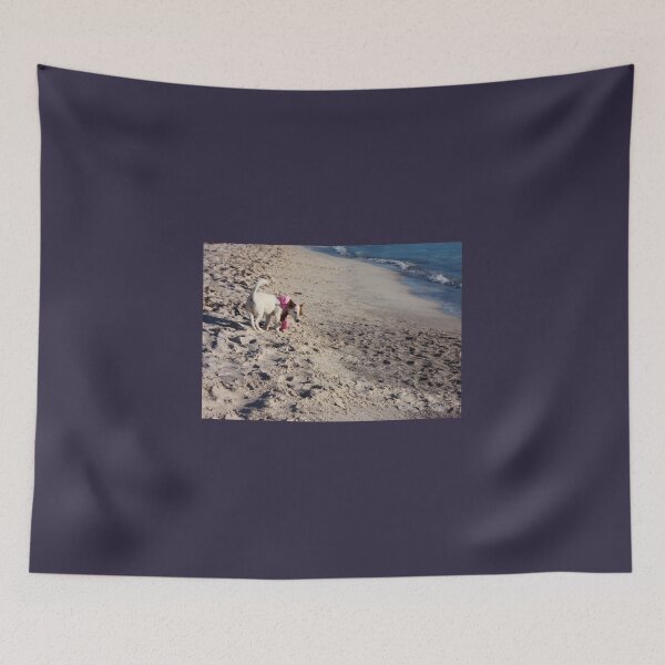 Item preview, Cachorro hembra de raza de perro Jack Russell Terrier junto al mar en la playa al atardecer designed and sold by alessiapenny.