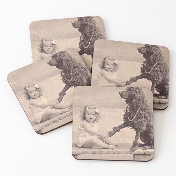 Item preview, Vintage girl with poodle dog cute photo Dogs retro pet designed and sold by Coolstuff4you71.