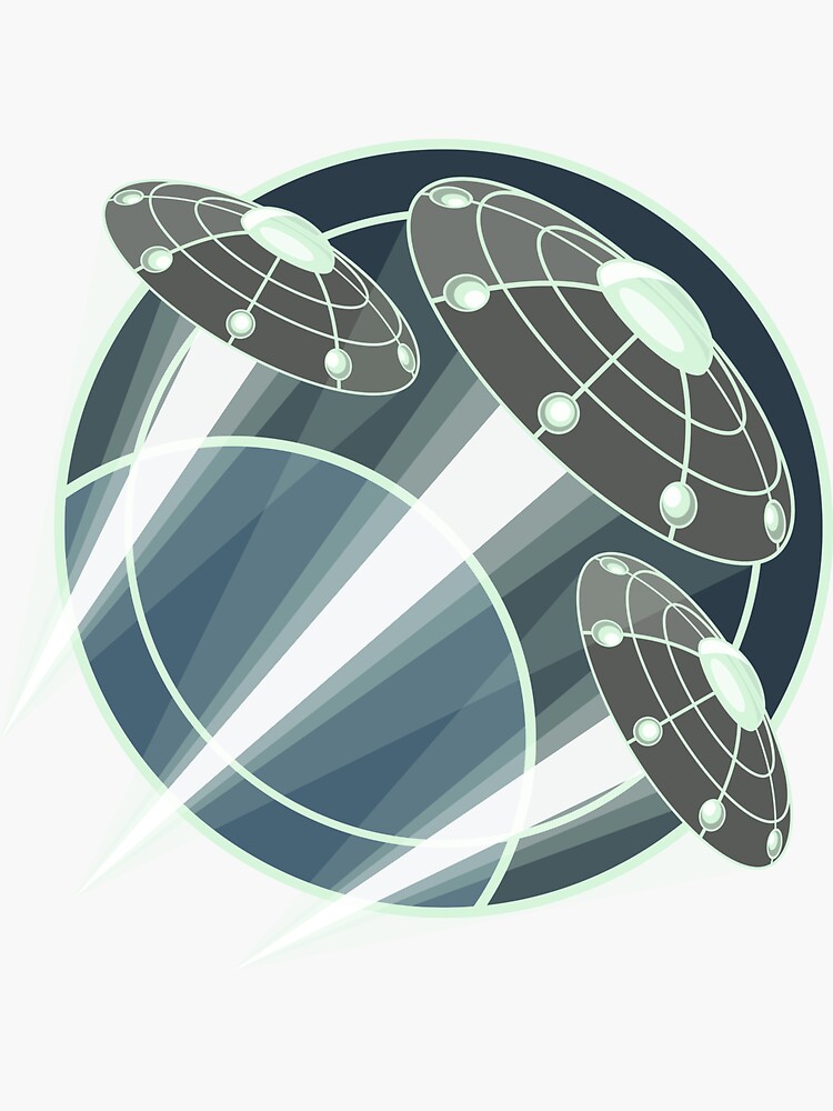 Thumbnail 3 of 3, Sticker, UFO Fleet Insignia designed and sold by captainscifiart.