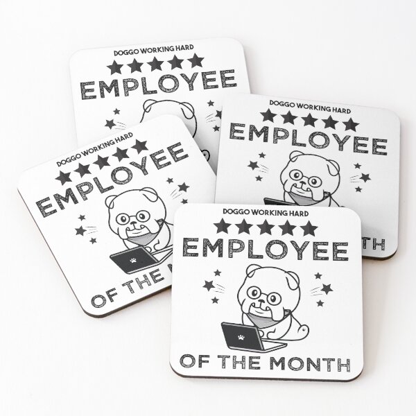 Item preview, Work From Home Employee Of The Month Cute Dog Cool Dog Working Hard Retro Vintage Quarantined Funny Gift for Mom Dad Man Woman Sister Brother. designed and sold by Van-Tees.
