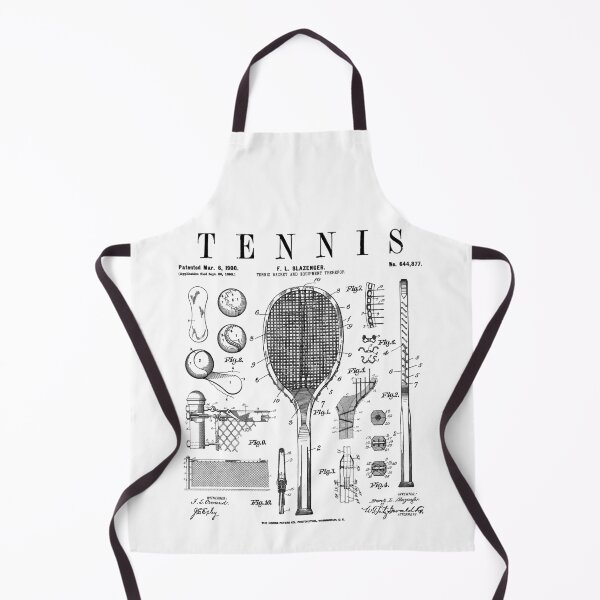 Item preview, Tennis Racket And Ball Old Vintage Patent Drawing Print designed and sold by GrandeDuc.