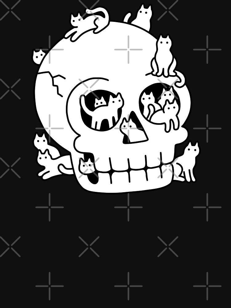 "Skull is Full of Cats Doodle" Tshirt for Sale by obinsun Redbubble
