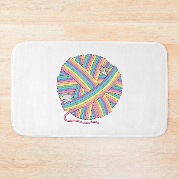 Artikelvorschau, Kitty und Hannah Yarn Ball - Pastell Regenbogen entworfen und verkauft von mochinumnums.