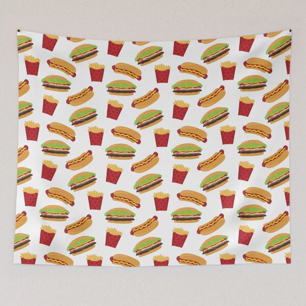 Item preview, Burger, hot dog and fries designed and sold by flamendes.