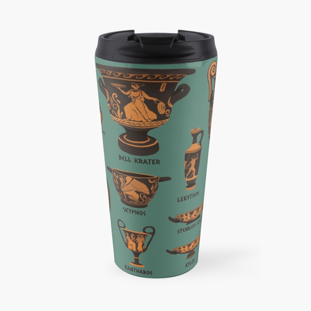 Ancient Greek Pottery Travel Mug