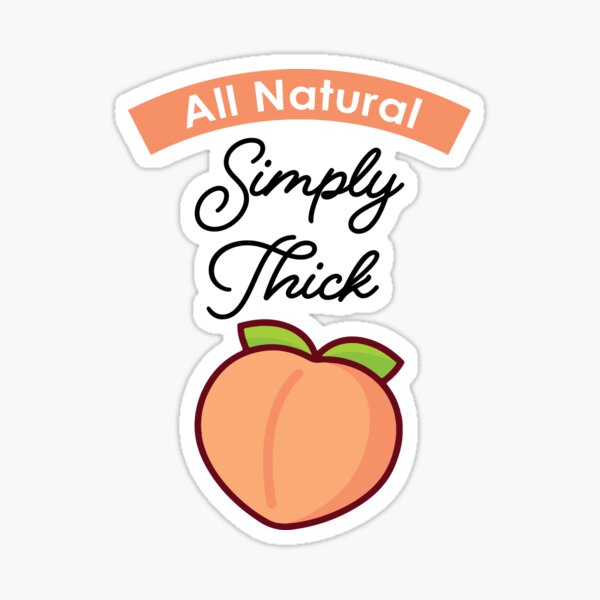 Simply Thick Peach Bubble-free stickers – One Big Peach LLC