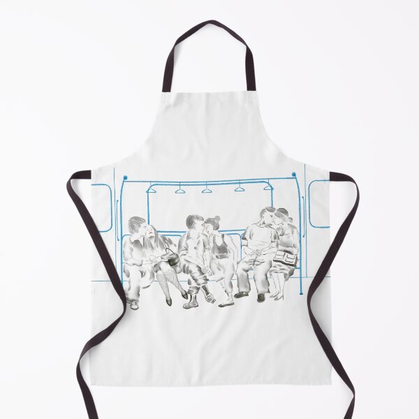 Item preview, Watercolor Illustration of people on the subway playing phones reading resting kissing designed and sold by iswenyi.