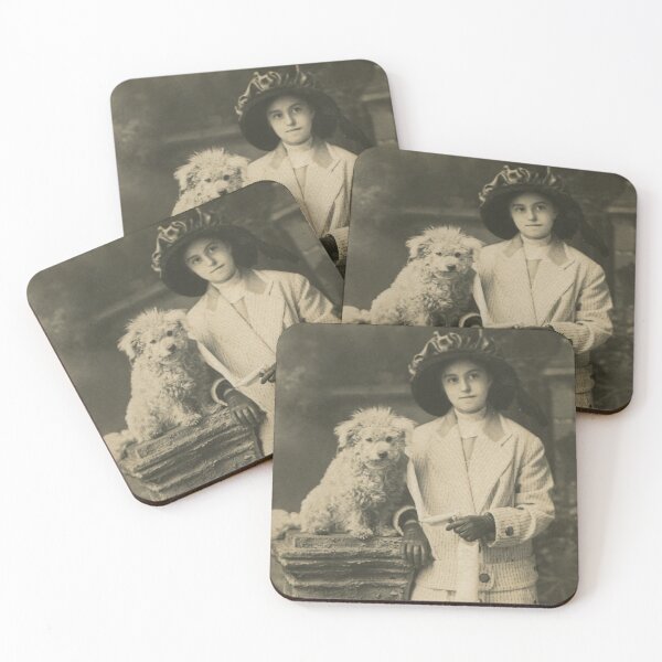 Item preview, Vintage girl dog cute photo Dogs retro pet designed and sold by Coolstuff4you71.