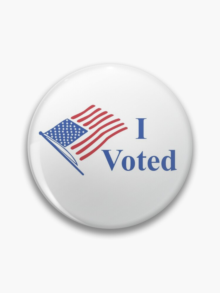 I Voted Flag Stickers - Stars and Stripes Design