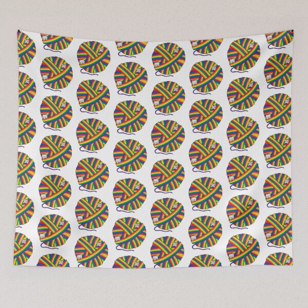 Item preview, Kitty and Hannah Yarn Ball- Primary Rainbow designed and sold by mochinumnums.