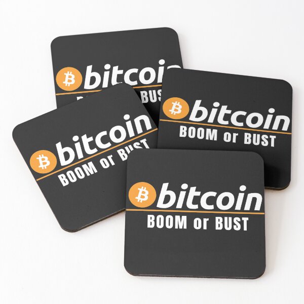 Item preview, Bitcoin Original in White - BOOM or BUST designed and sold by Cryptohaven.