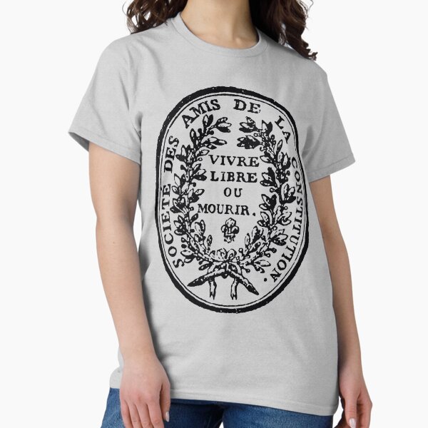 Vista previa del artículo con la obra «Sello del Club Jacobino - Revolución Francesa, Radical, Robespierre, Vive Libre o Muere», diseñado y vendido por SpaceDogLaika.