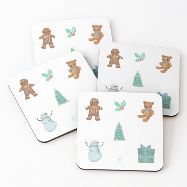 Item preview, Vintage Christmas blue drawings designed and sold by frenchstylehome.