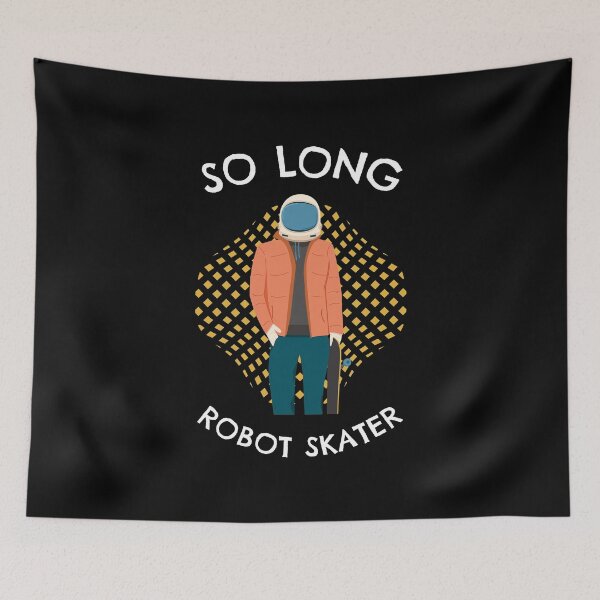 Item preview, Retrofuturistic Cosmonaut Skater – Robot Space Suit Skateboard Retrofuturism designed and sold by The Green Corner.