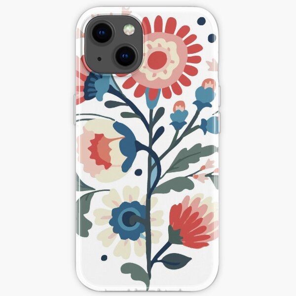 modern flower design iPhone Soft Case