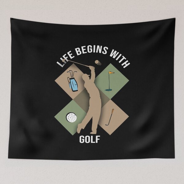 Item preview, Life Begins With Golf - Golf Lovers designed and sold by ColorfulMystic.