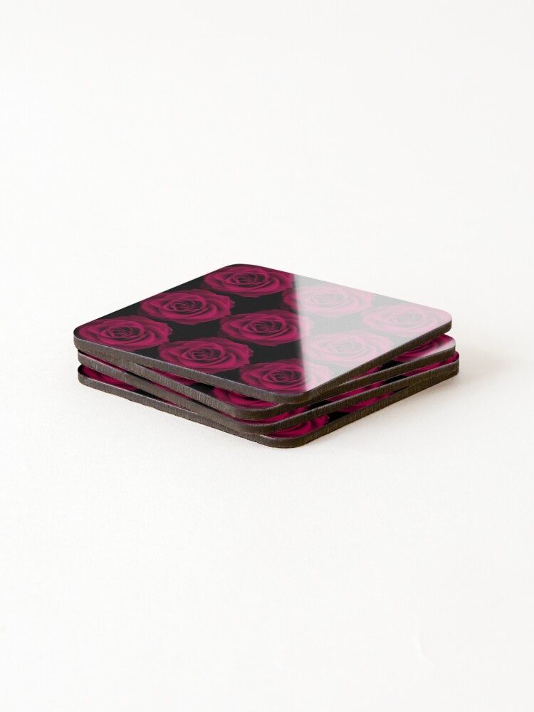 Thumbnail 4 of 5, Coasters (Set of 4), Samba Red Roses designed and sold by DGCustom.