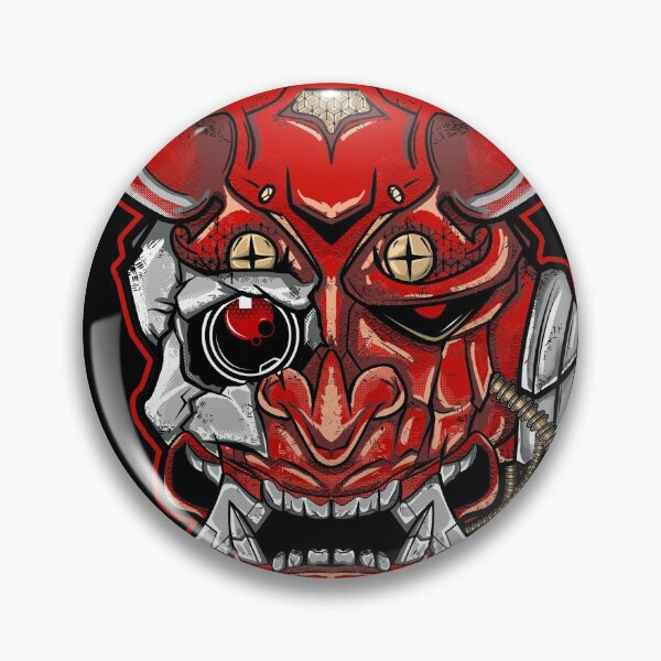 Aperçu de l'œuvre Masque chirurgical Cyberpunk Samurai Demon Gifts créée et vendue par RedCut.