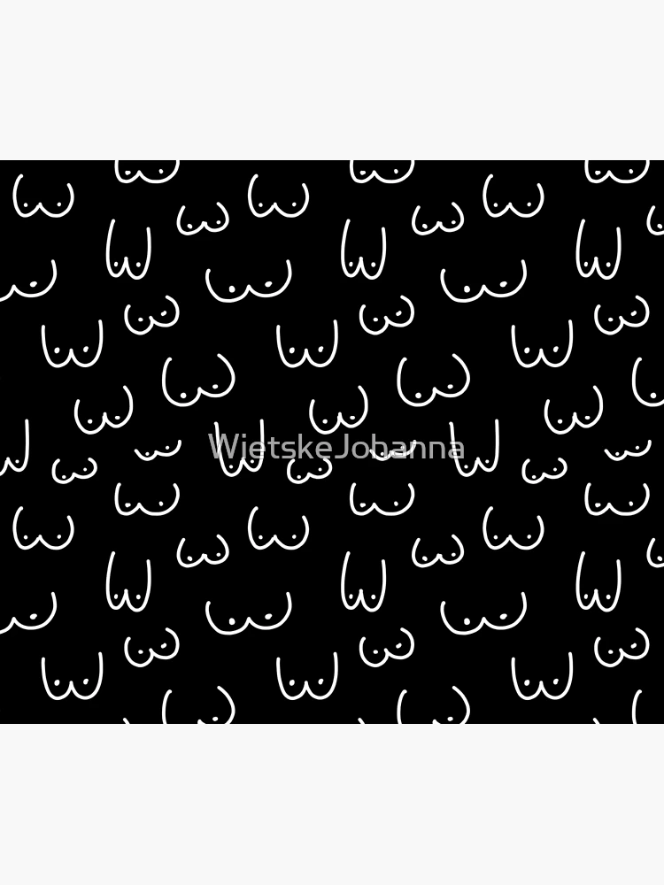 Black and white drawing of boobs Tapestry for Sale by WietskeJohanna