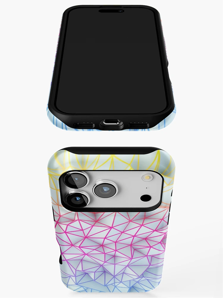 Thumbnail 3 of 4, iPhone Case, Multi Colored Abstract Geometric Pattern designed and sold by ScienceSource.