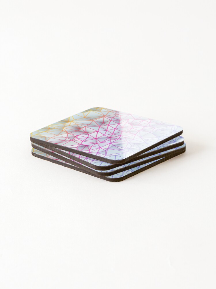 Thumbnail 4 of 5, Coasters (Set of 4), Multi Colored Abstract Geometric Pattern designed and sold by ScienceSource.