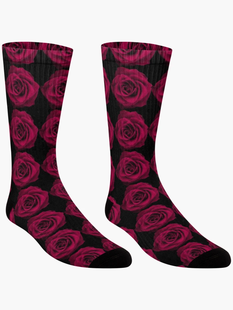 Thumbnail 3 of 5, Socks, Samba Red Roses designed and sold by Liani DeGeeter.