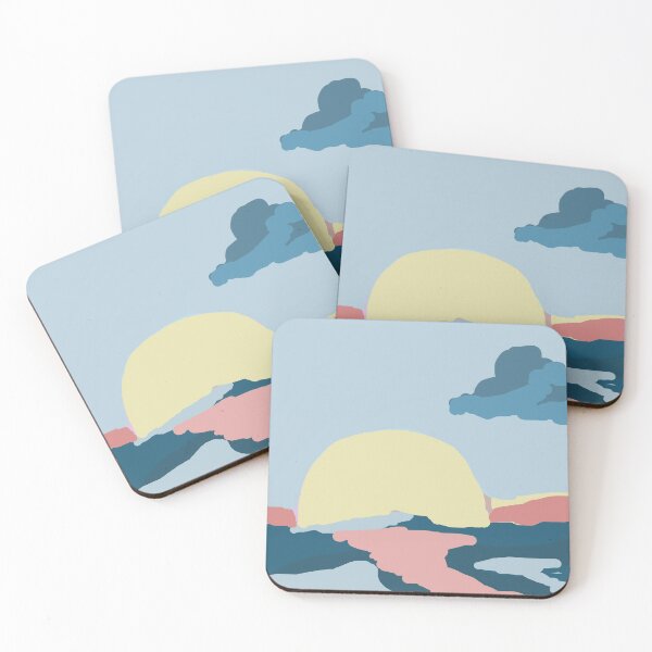 Item preview, Retro sunset by the sea designed and sold by Susanna Schorr.
