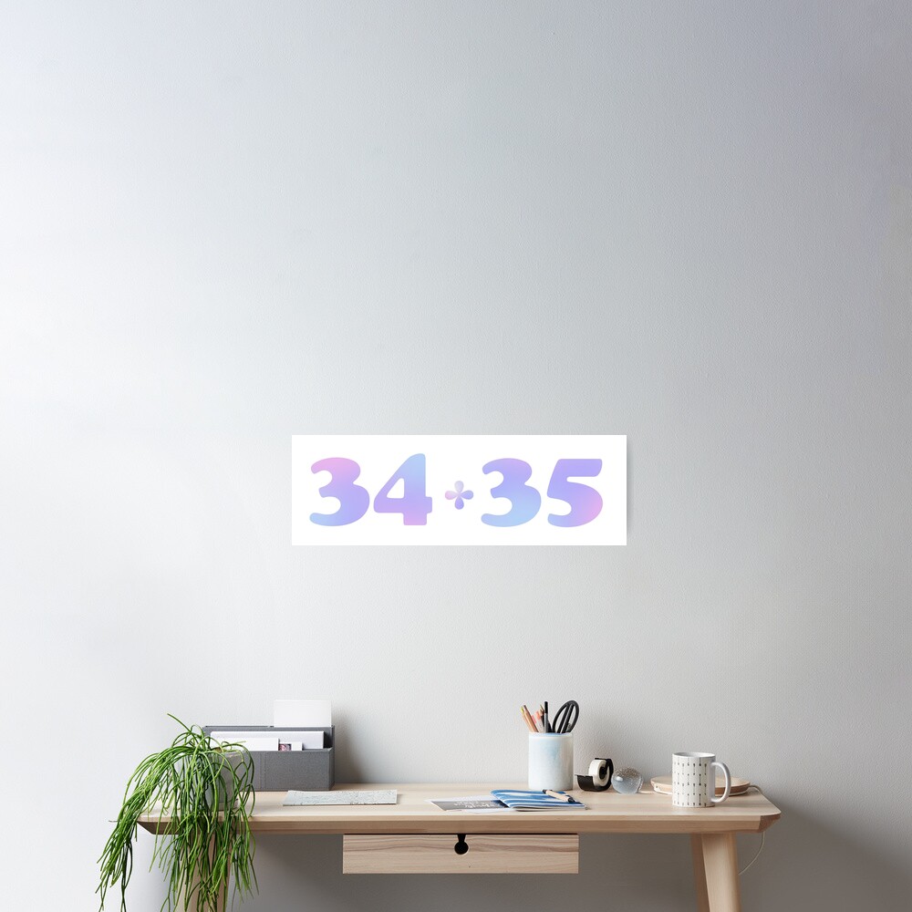 Paroles De Ariana Grande 34+35 Poster « Thirty Four Thirty Five Inspiré par Ariana Grande Paroles 34 + 35  Positions », par TeejDesigns | Redbubble