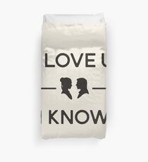 Star Wars - I Love You, I Know (Black) Duvet Cover