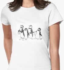 Penguins From Mary Poppins Sketch Women's Fitted T-Shirt