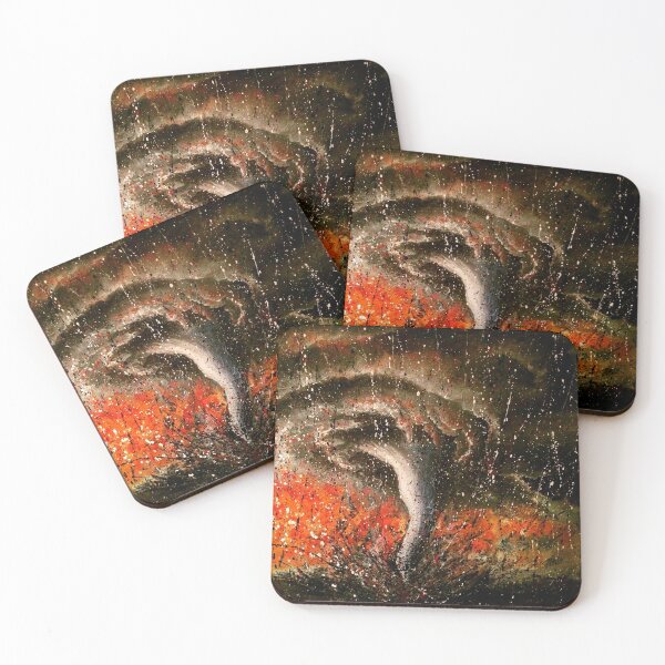 Tornado painting in abstract expressionist style Coasters (Set of 4)