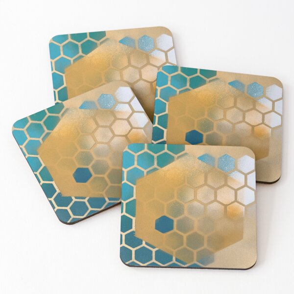 Item preview, Hexagon Yellow 01 design designed and sold by Leah Guzman Studio.