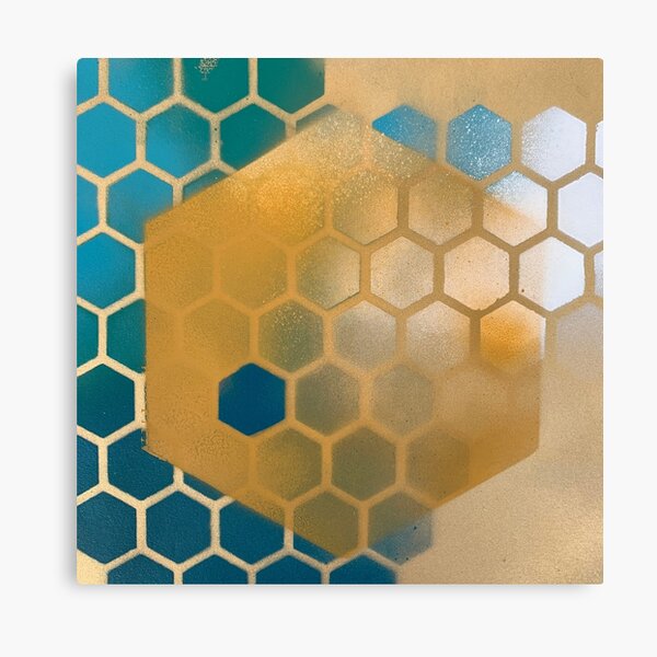 Hexagon Yellow 01 design Canvas Print