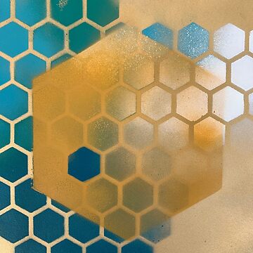 Artwork thumbnail, Hexagon Yellow 01 design by Leah Guzman Studio