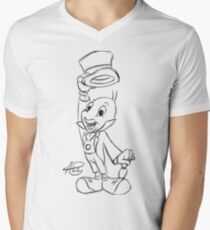 Jiminy Cricket Sketch Men's V-Neck T-Shirt