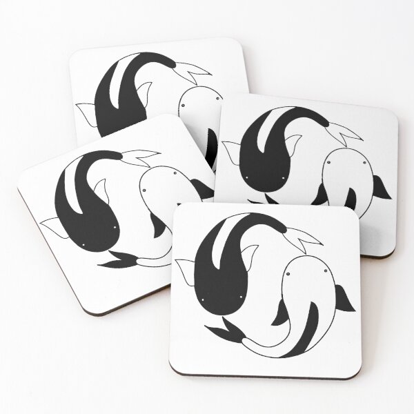 Item preview, black and white fish designed and sold by kierawd.