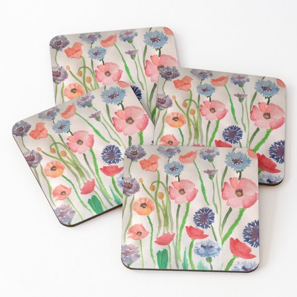 Item preview, Poppies and cornflowers - Gouache designed and sold by Fraise-de-bois.