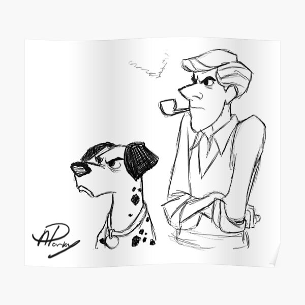 Pongo and Roger sketch Poster
