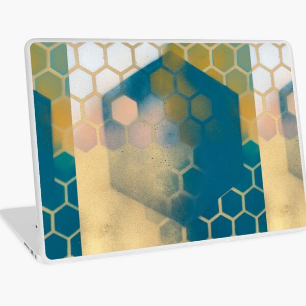 Hexagon Blue 01 Laptop Skin
