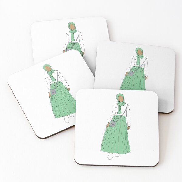 Item preview, Hijabi girl in Green designed and sold by The Hijabi Artist.