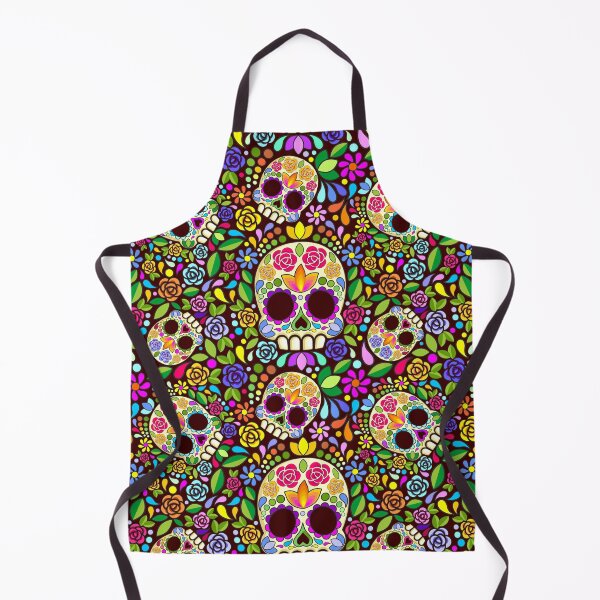 Item preview, Sugar Skull Floral Art Mexican Calaveras Seamless Pattern designed and sold by BluedarkArt.